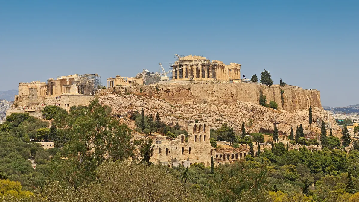 L'Acropole d'Athènes vue depuis la colline de Philopappos