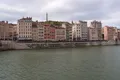 Façades colorées au bord de la Saône, à Lyon