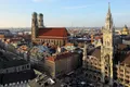 La Frauenkirche et le nouvel hôtel de ville de Munich, vus d'en haut